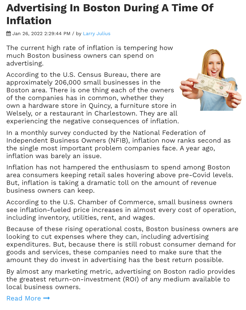 Advertising In Philadelphia Inflation EOY22